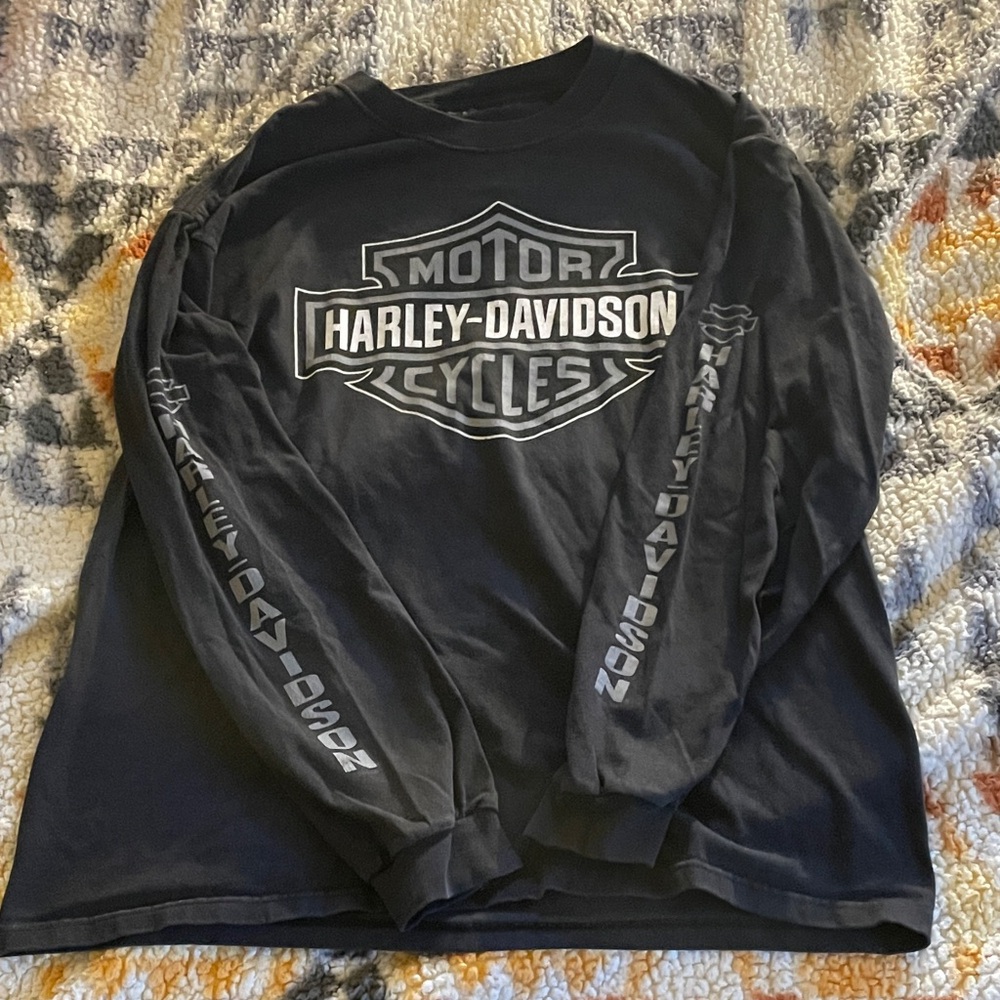 Harley-Davidson Black Long Sleeve Tee with Logo